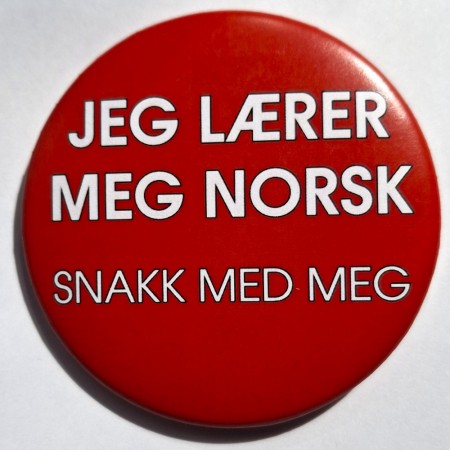 Jeg lærer meg norsk - 55 mm button